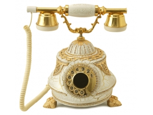 Tombul Altın Varaklı Swarovski Taşlı Telefon Anna Bell